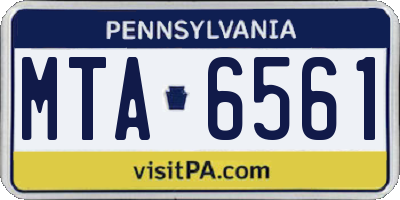 PA license plate MTA6561
