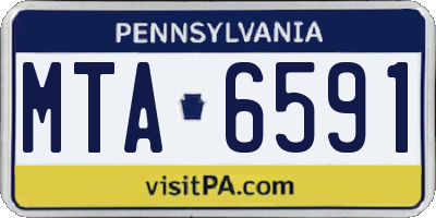 PA license plate MTA6591