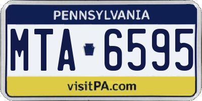 PA license plate MTA6595