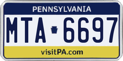 PA license plate MTA6697