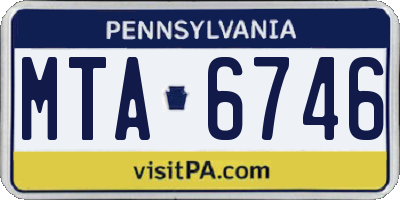 PA license plate MTA6746