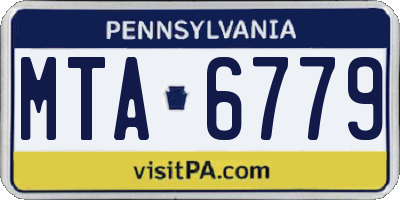 PA license plate MTA6779