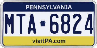 PA license plate MTA6824