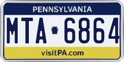 PA license plate MTA6864