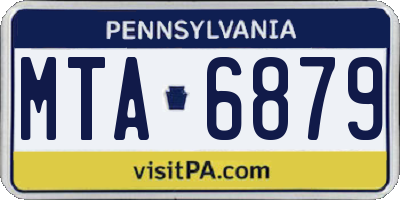 PA license plate MTA6879