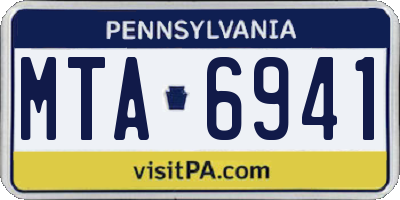 PA license plate MTA6941