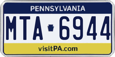 PA license plate MTA6944