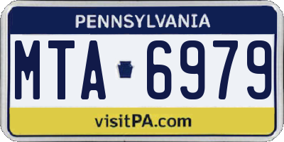 PA license plate MTA6979