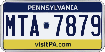 PA license plate MTA7879