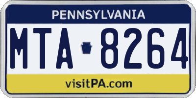 PA license plate MTA8264