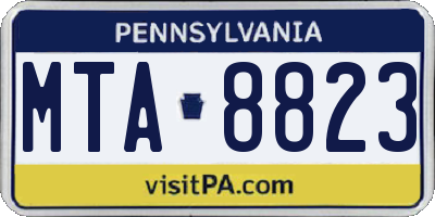 PA license plate MTA8823
