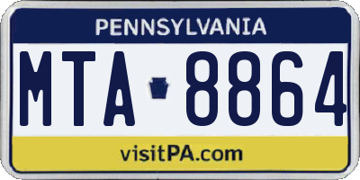 PA license plate MTA8864