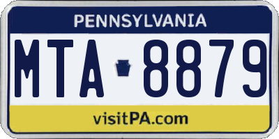 PA license plate MTA8879