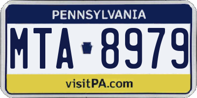 PA license plate MTA8979