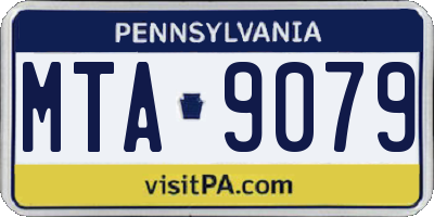 PA license plate MTA9079
