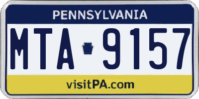 PA license plate MTA9157