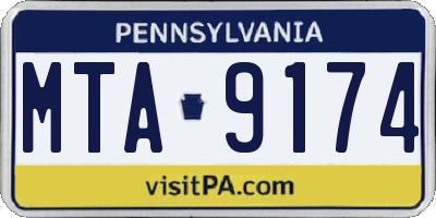 PA license plate MTA9174