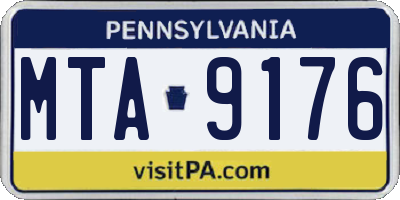 PA license plate MTA9176