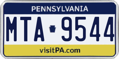 PA license plate MTA9544