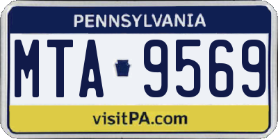 PA license plate MTA9569