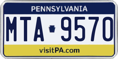PA license plate MTA9570