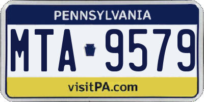 PA license plate MTA9579