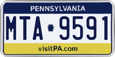 PA license plate MTA9591