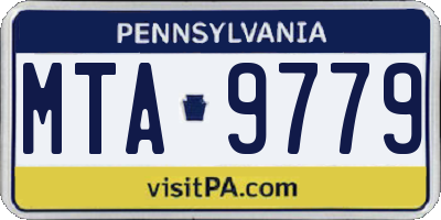 PA license plate MTA9779