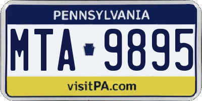 PA license plate MTA9895
