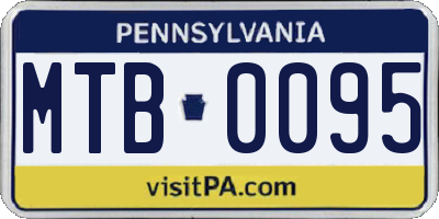 PA license plate MTB0095