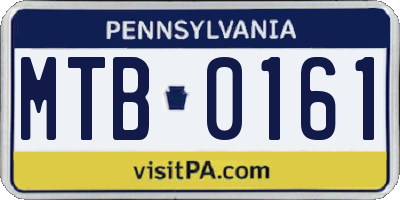 PA license plate MTB0161