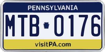 PA license plate MTB0176