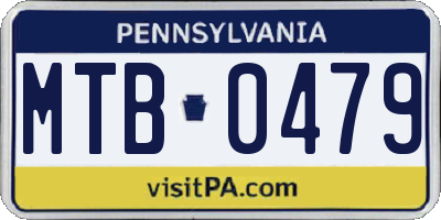 PA license plate MTB0479