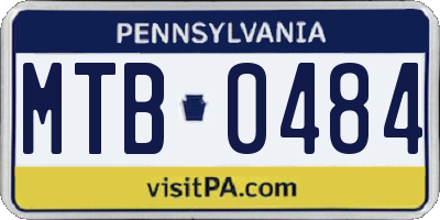 PA license plate MTB0484