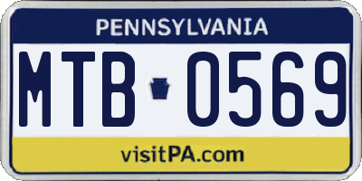 PA license plate MTB0569