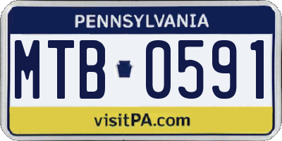 PA license plate MTB0591