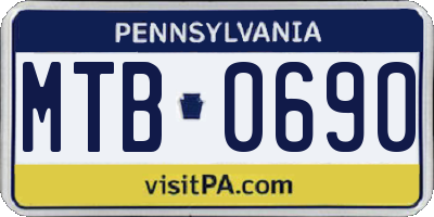 PA license plate MTB0690
