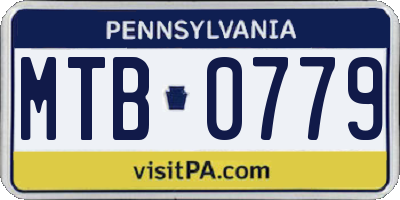 PA license plate MTB0779