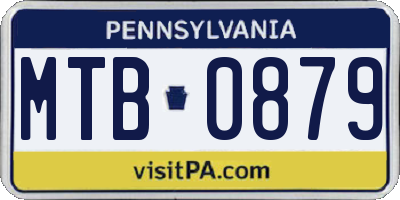 PA license plate MTB0879