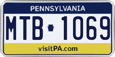 PA license plate MTB1069
