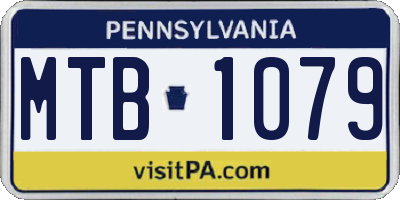 PA license plate MTB1079