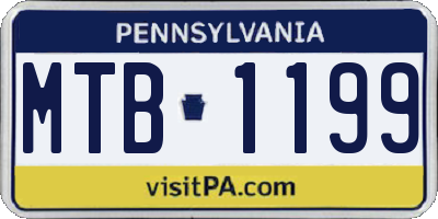 PA license plate MTB1199