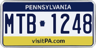 PA license plate MTB1248
