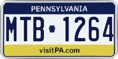 PA license plate MTB1264