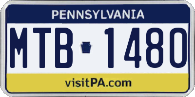 PA license plate MTB1480