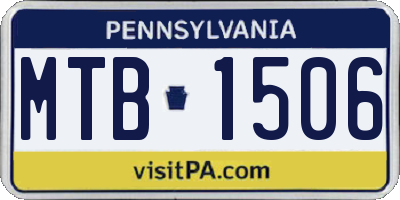 PA license plate MTB1506