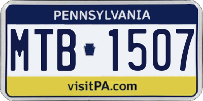 PA license plate MTB1507