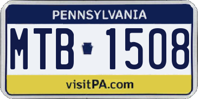 PA license plate MTB1508