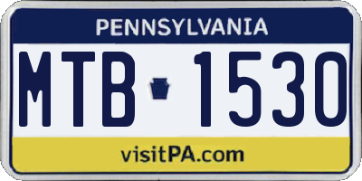 PA license plate MTB1530