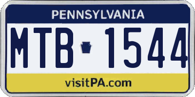 PA license plate MTB1544